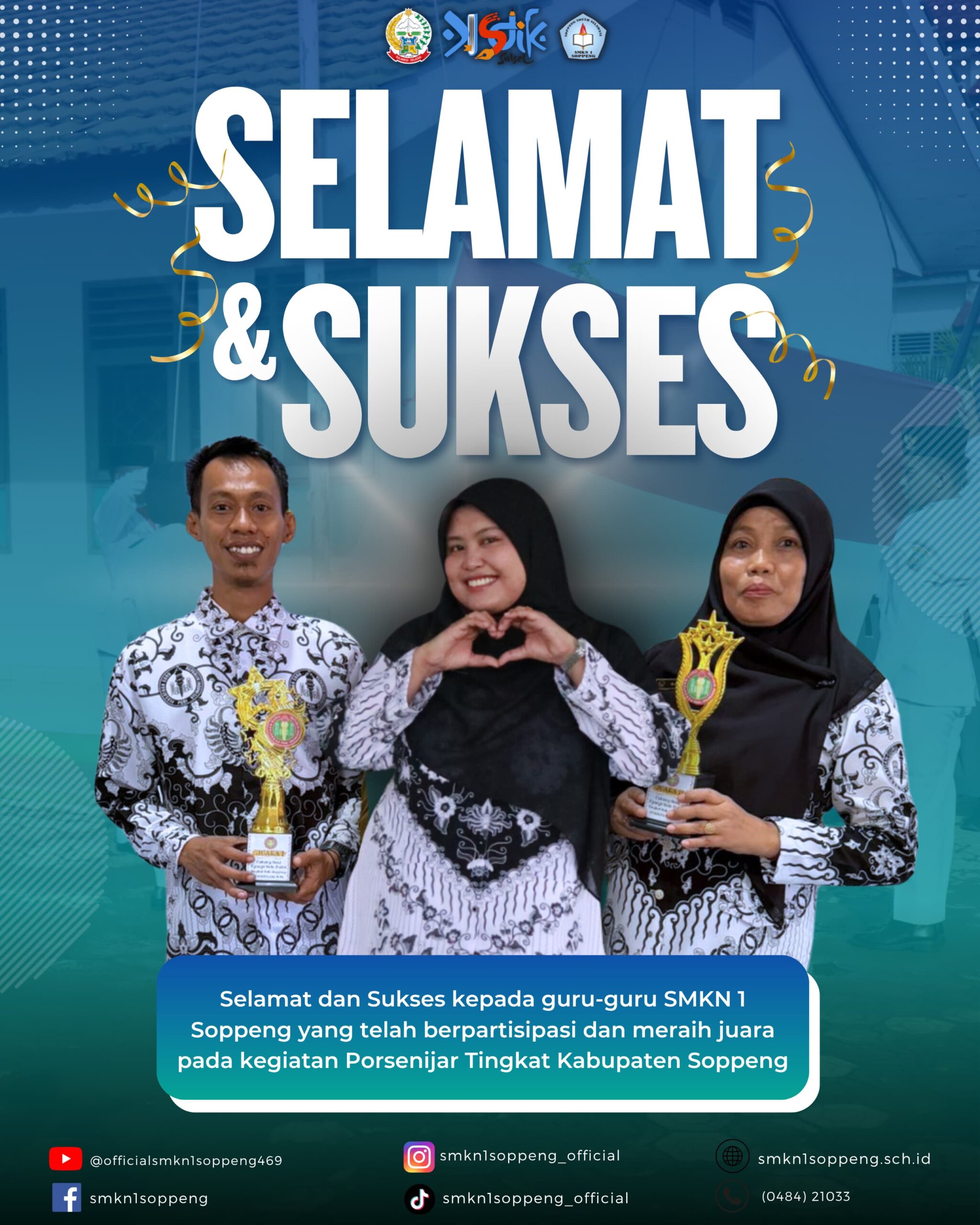 Read more about the article GURU SMKN 1 SOPPENG RAIH PRESTASI GEMILANG PADA AJANG PORSENIJAR TINGKAT KABUPATEN